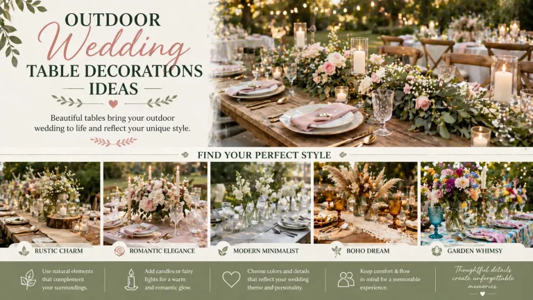 Outdoor Wedding Table Decorations Ideas