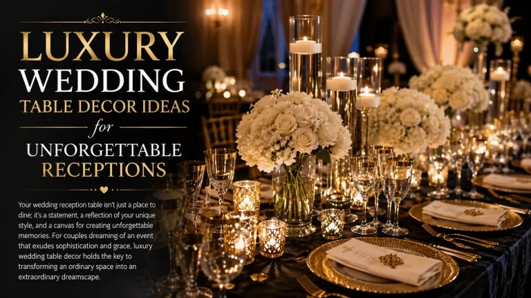 Luxury Wedding Table Decor Ideas for Unforgettable Receptions