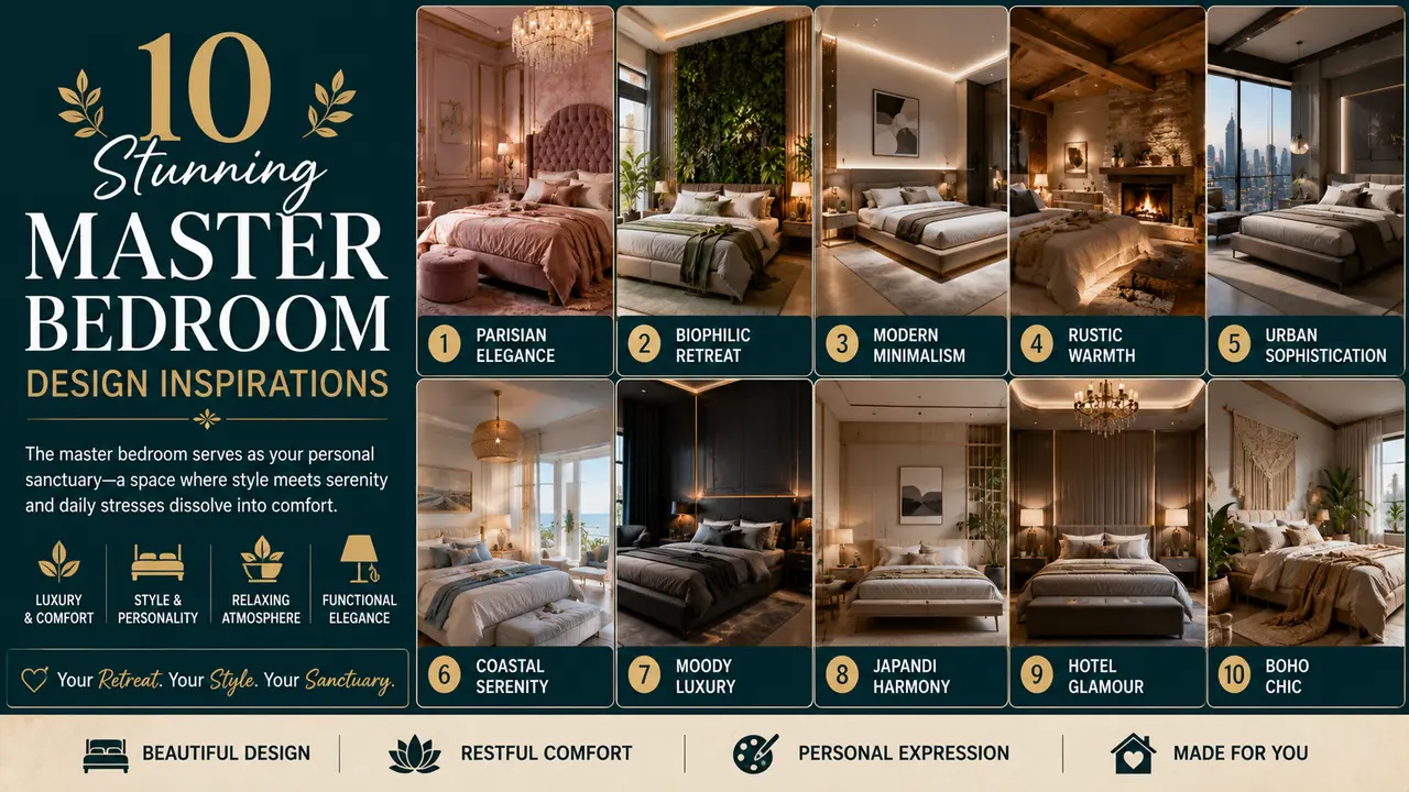 10 Stunning Master Bedroom Design Inspirations
